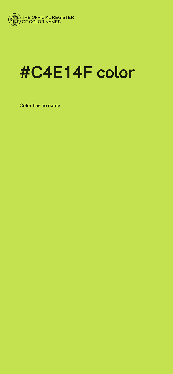 #C4E14F color image