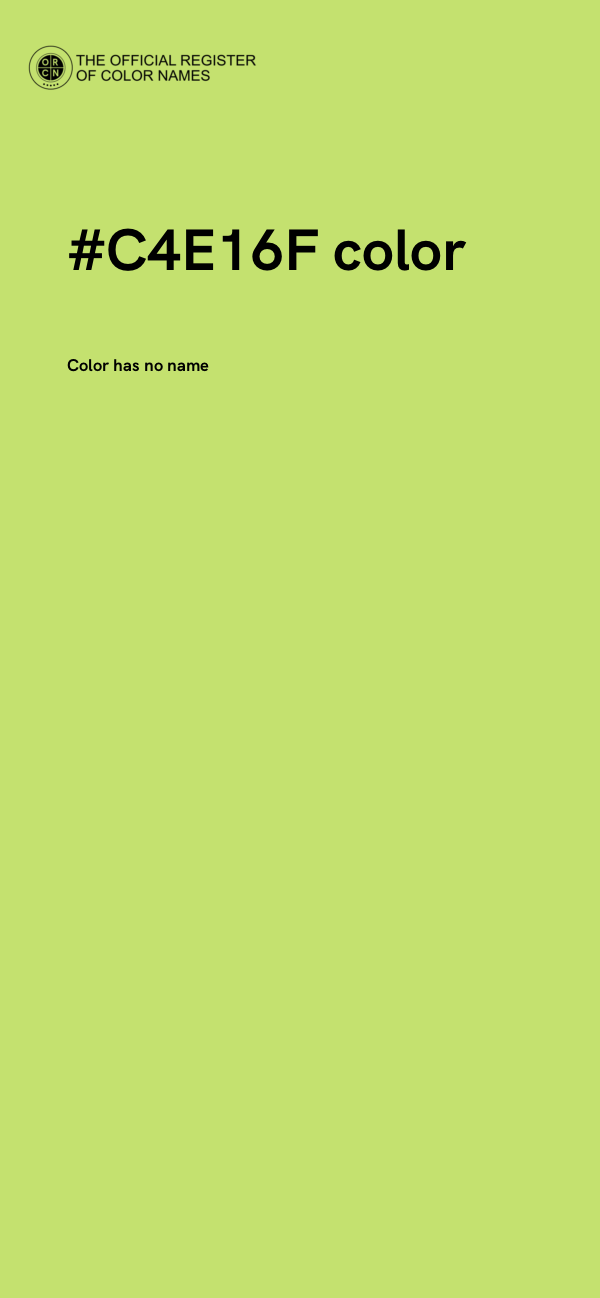 #C4E16F color image