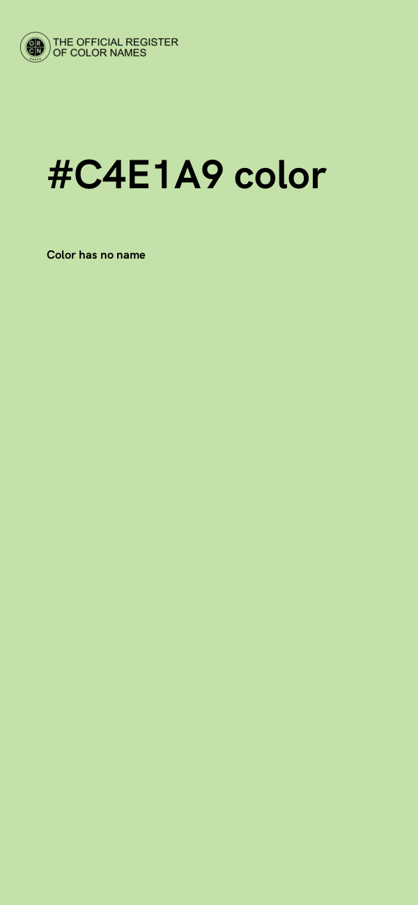 #C4E1A9 color image