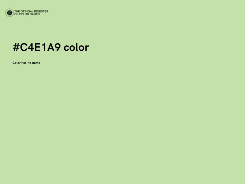 #C4E1A9 color image