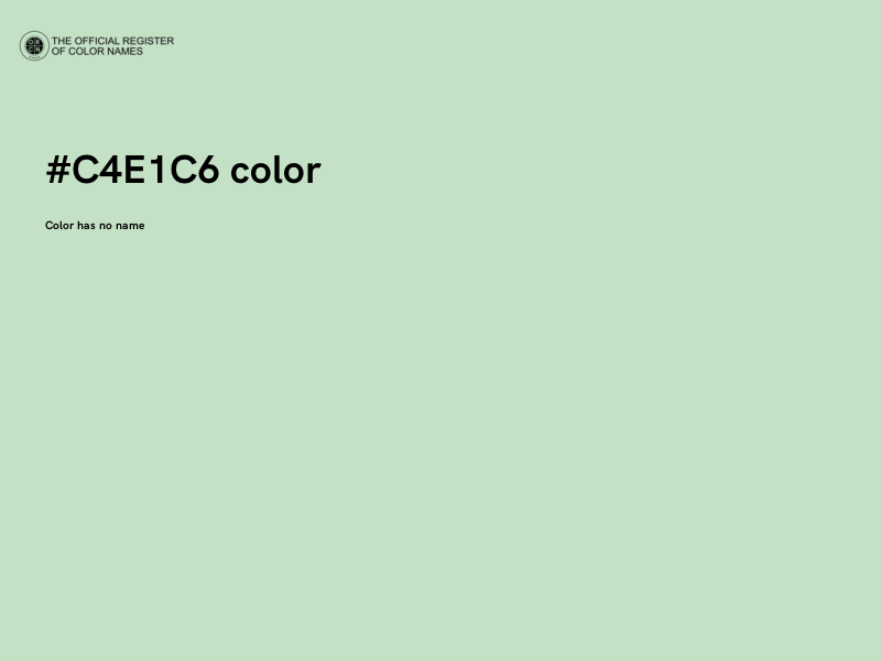 #C4E1C6 color image