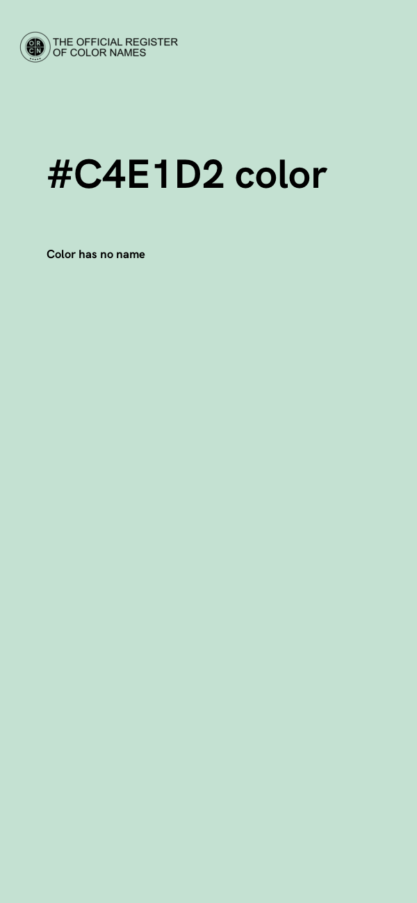 #C4E1D2 color image
