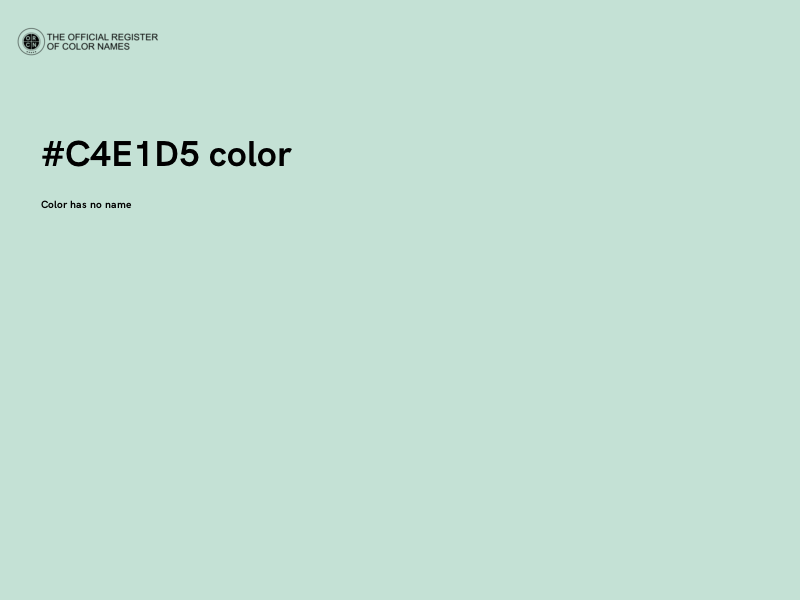 #C4E1D5 color image