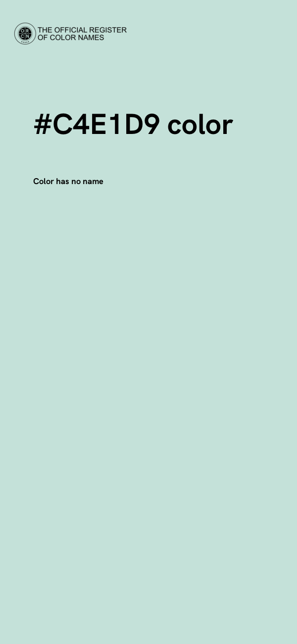 #C4E1D9 color image