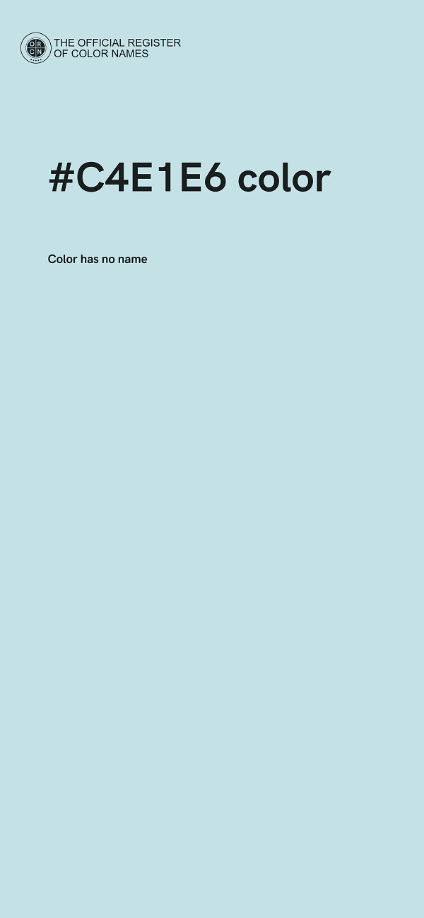 #C4E1E6 color image
