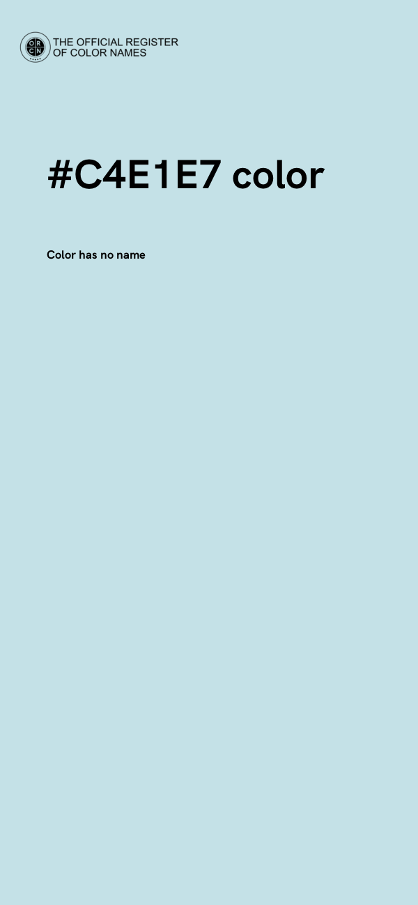 #C4E1E7 color image