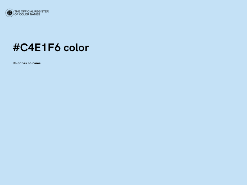 #C4E1F6 color image