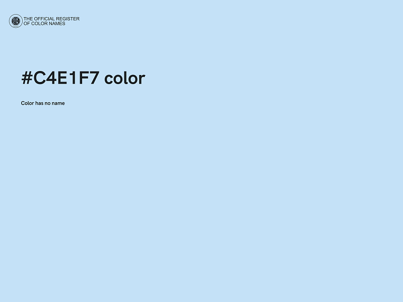 #C4E1F7 color image