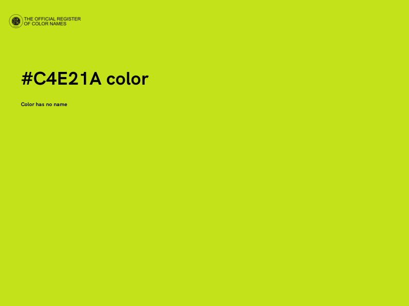 #C4E21A color image