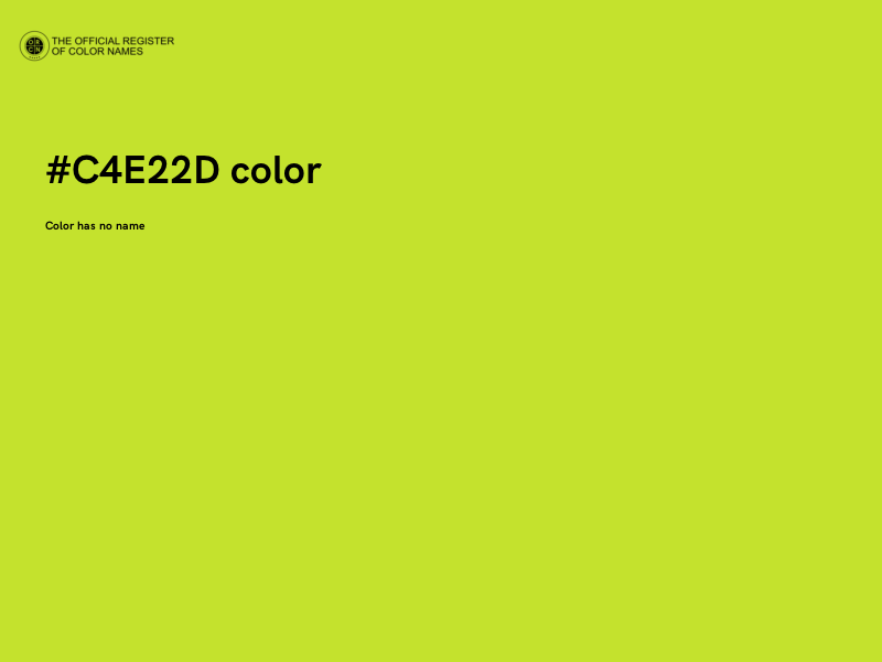 #C4E22D color image