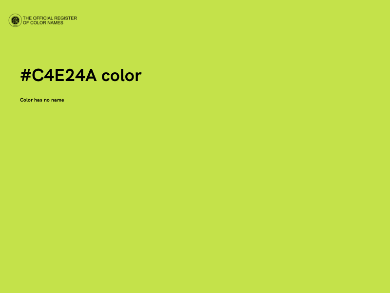 #C4E24A color image