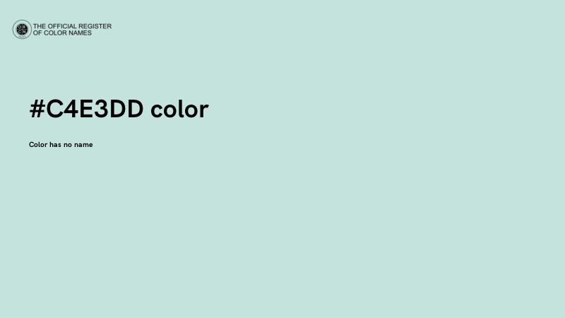 #C4E3DD color image