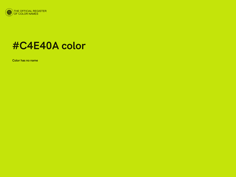 #C4E40A color image