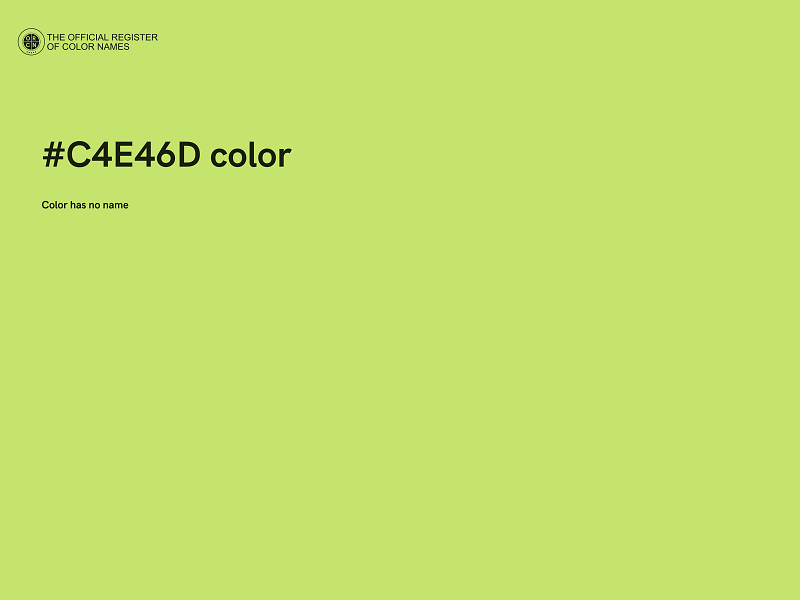 #C4E46D color image