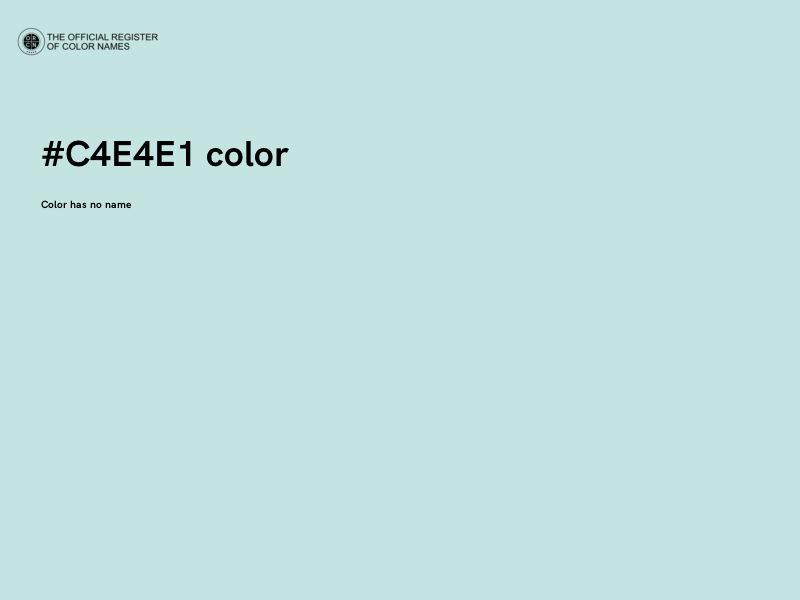 #C4E4E1 color image
