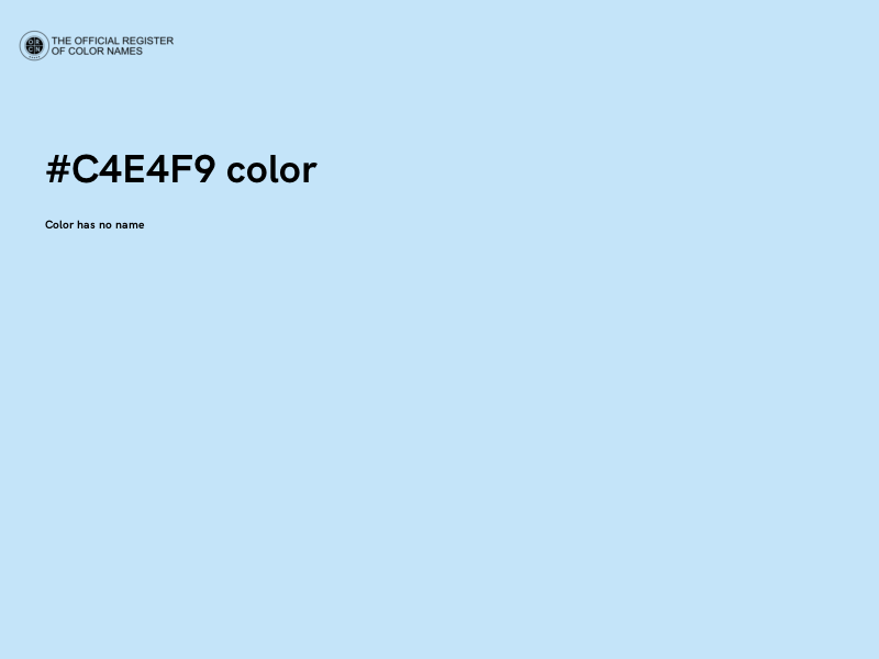 #C4E4F9 color image