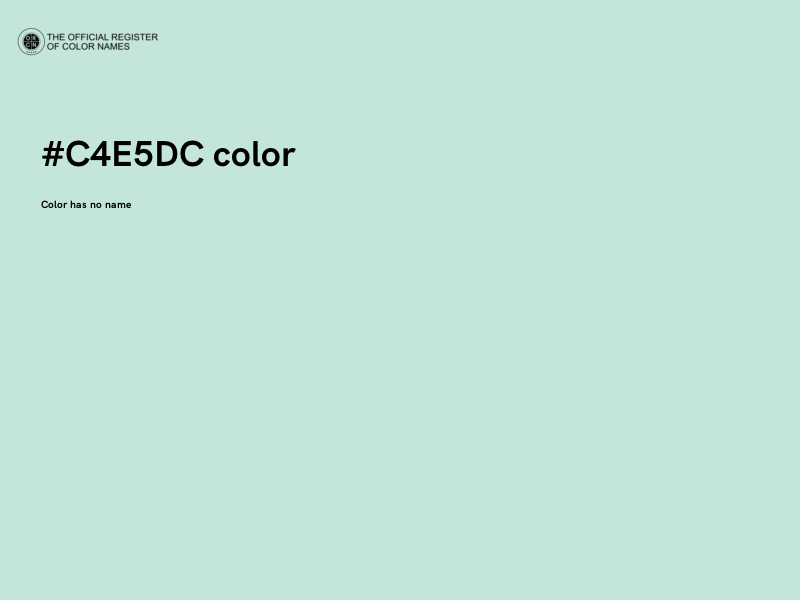 #C4E5DC color image