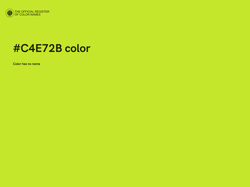 #C4E72B color image