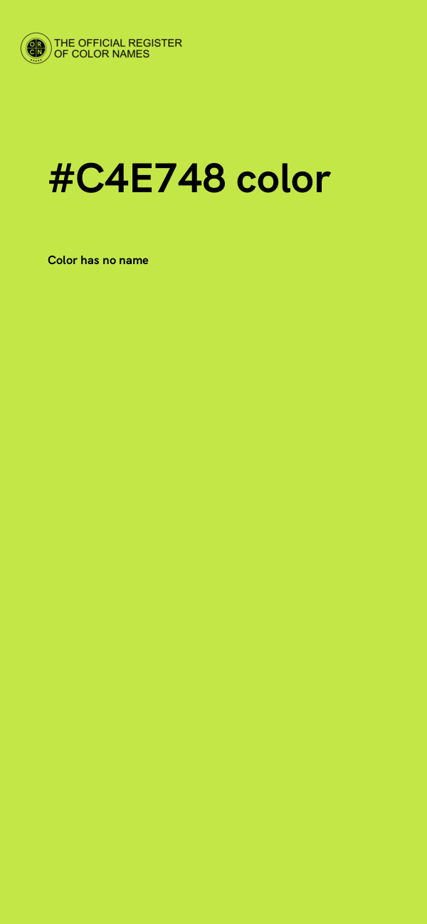 #C4E748 color image