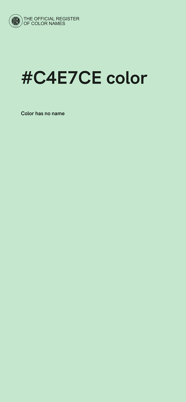#C4E7CE color image
