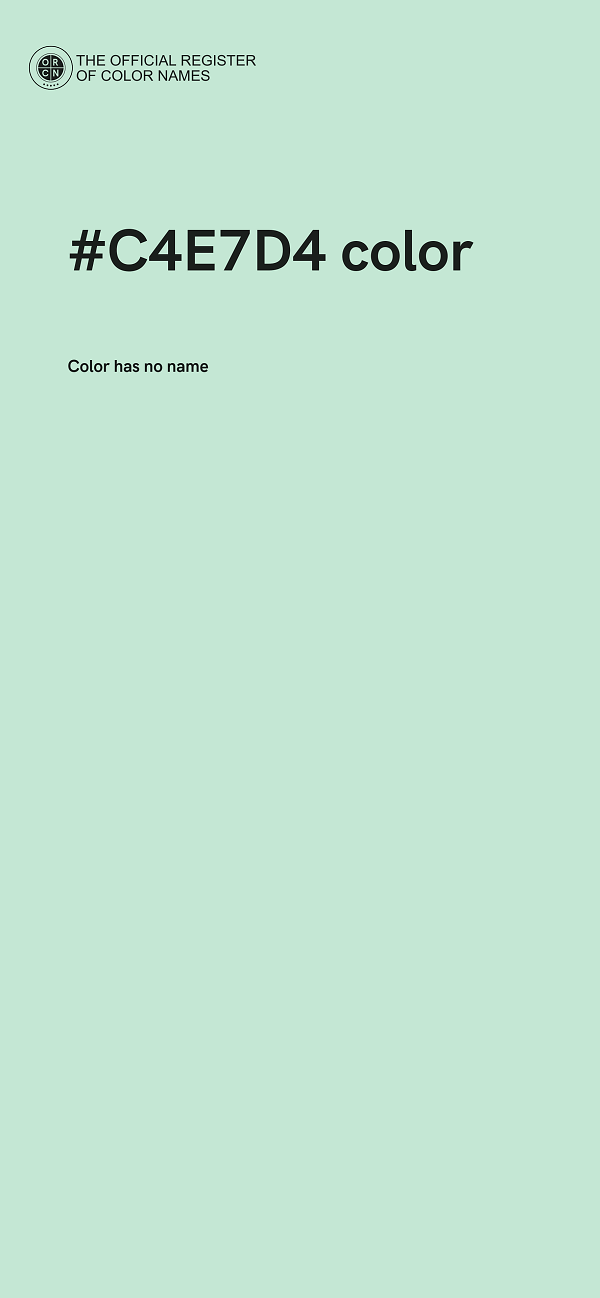 #C4E7D4 color image