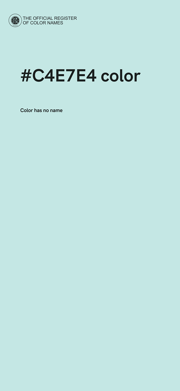 #C4E7E4 color image
