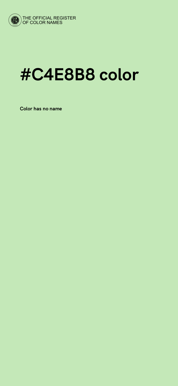 #C4E8B8 color image