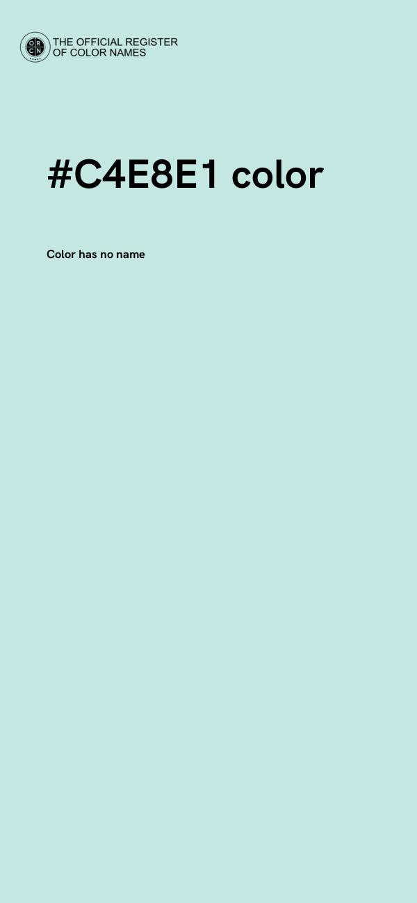 #C4E8E1 color image