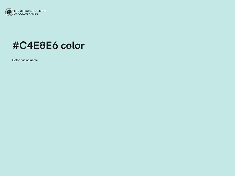 #C4E8E6 color image