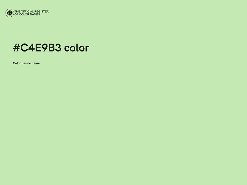 #C4E9B3 color image