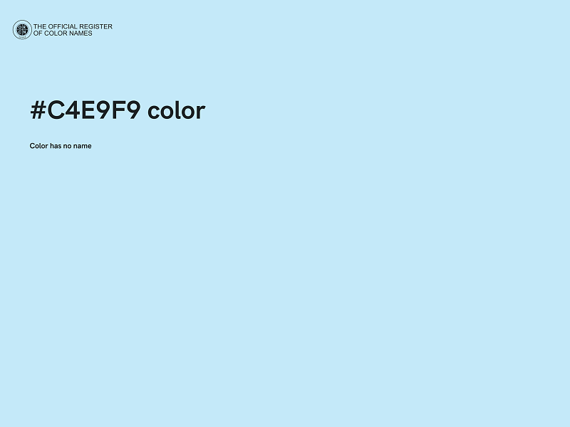 #C4E9F9 color image