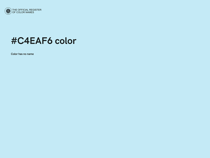 #C4EAF6 color image