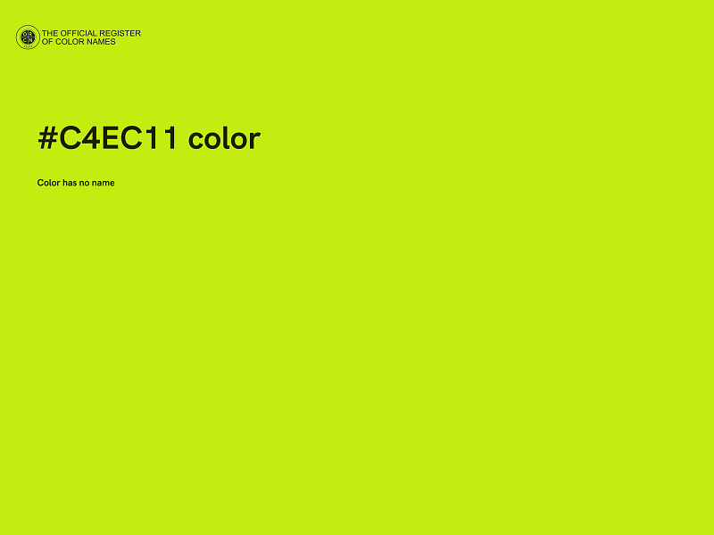 #C4EC11 color image