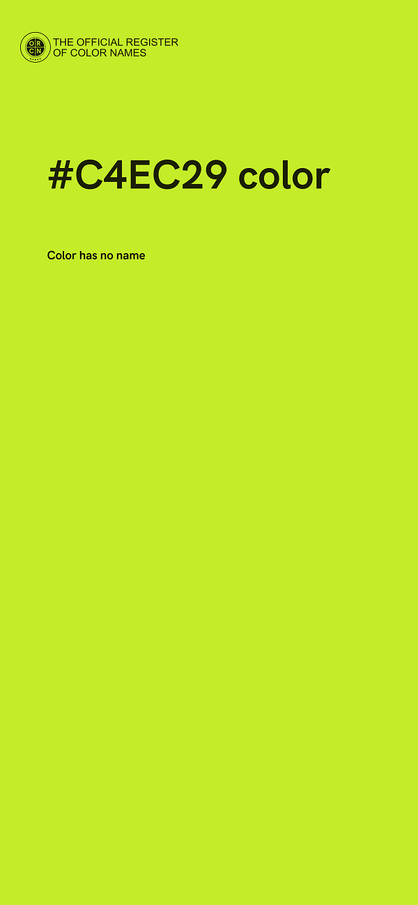 #C4EC29 color image