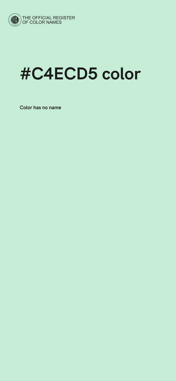 #C4ECD5 color image