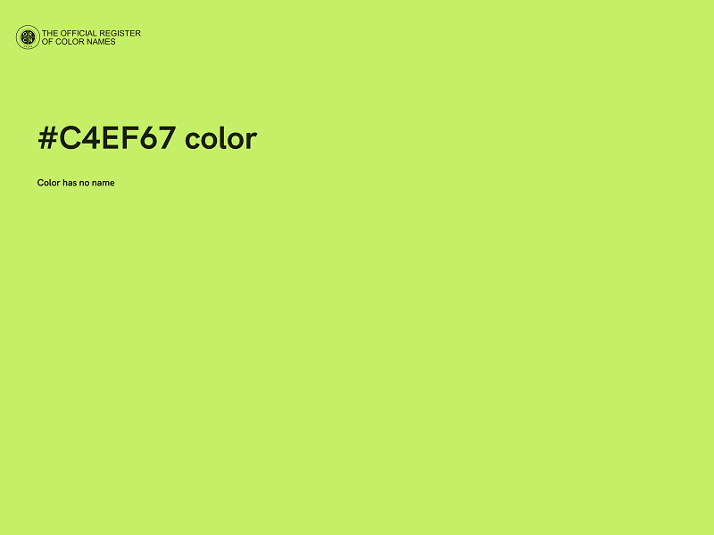 #C4EF67 color image