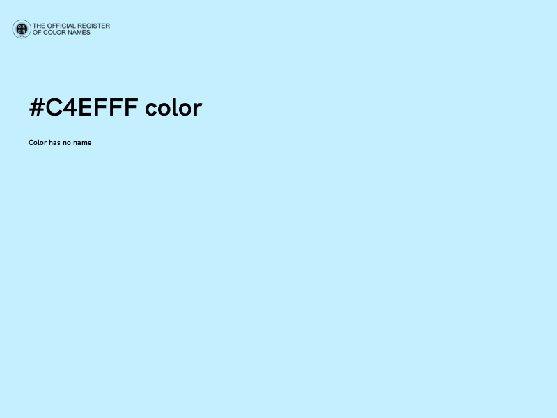 #C4EFFF color image