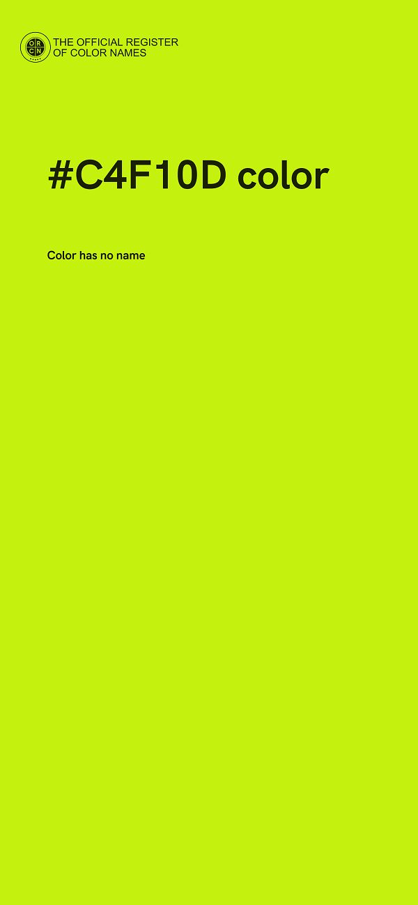 #C4F10D color image