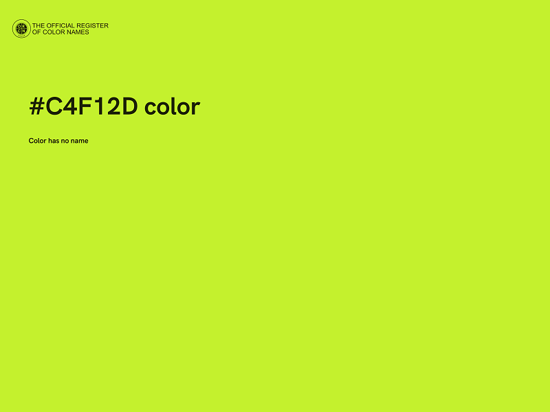 #C4F12D color image