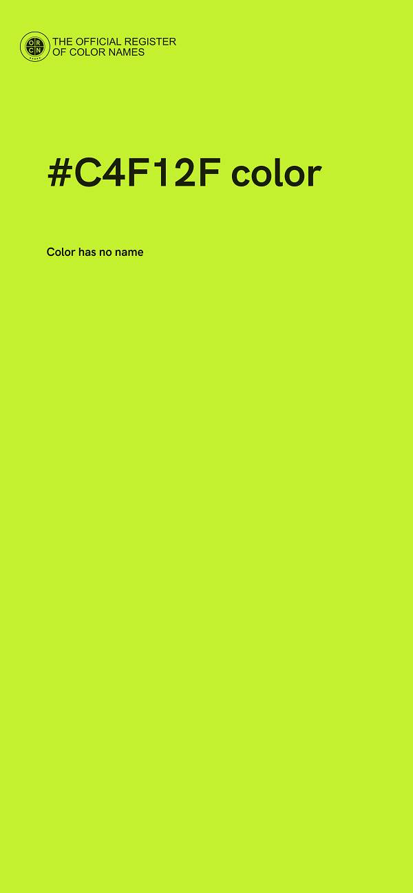 #C4F12F color image