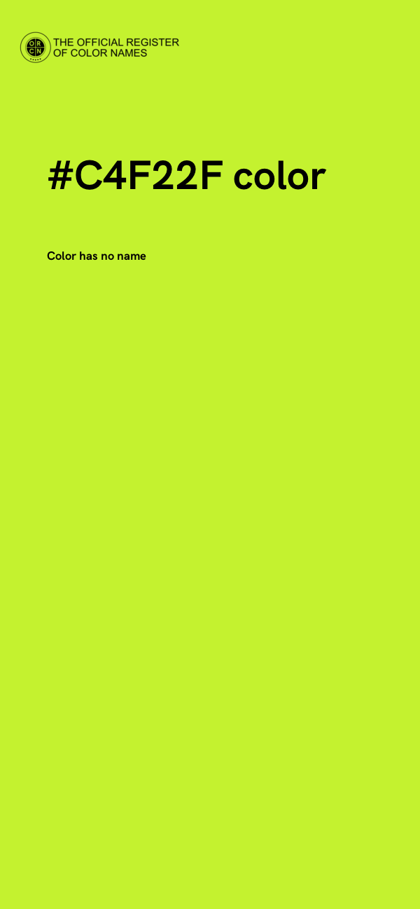 #C4F22F color image