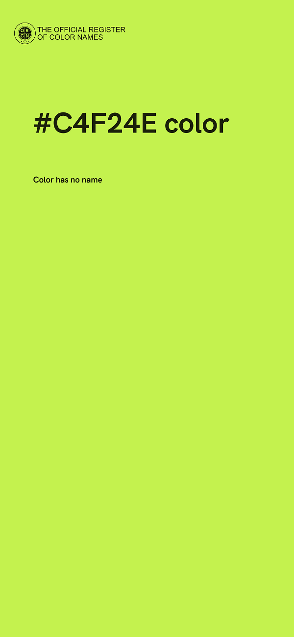 #C4F24E color image