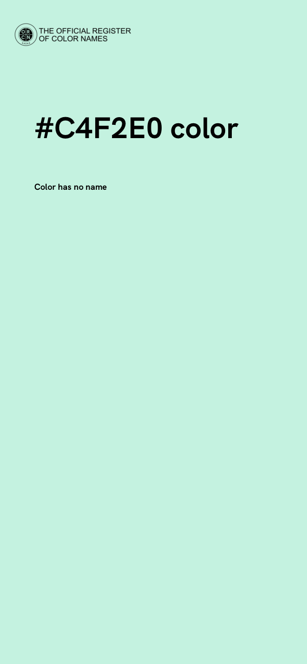 #C4F2E0 color image