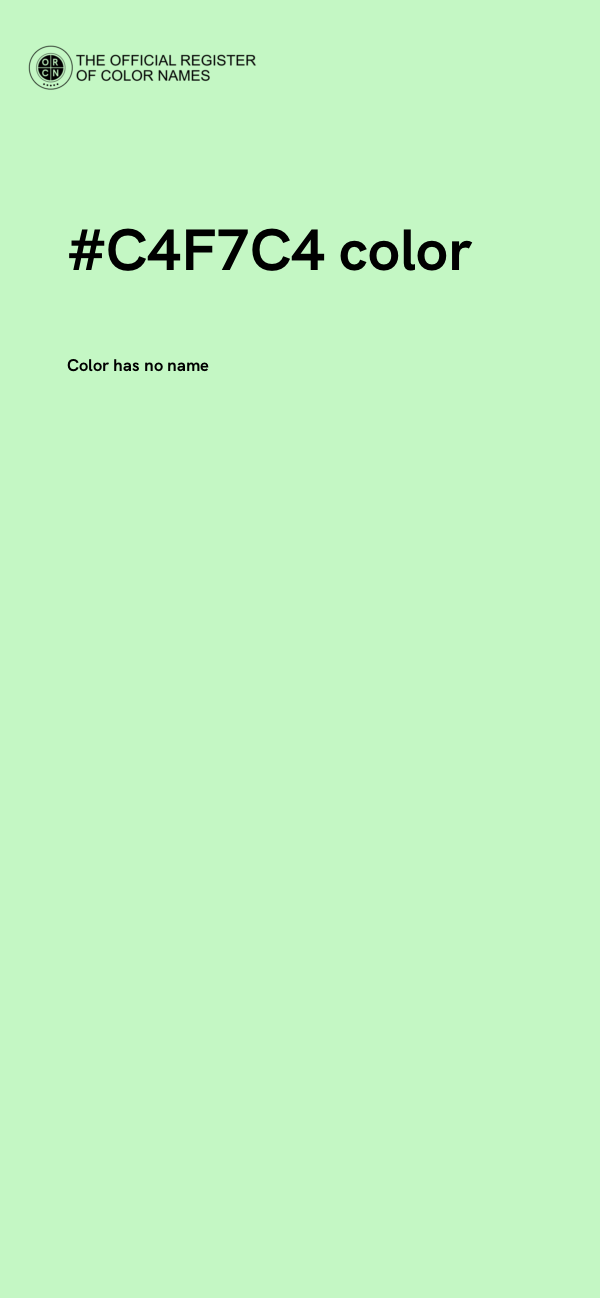 #C4F7C4 color image