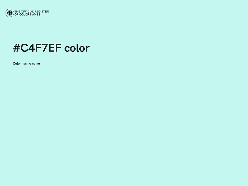 #C4F7EF color image
