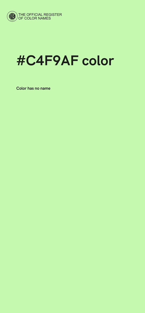 #C4F9AF color image