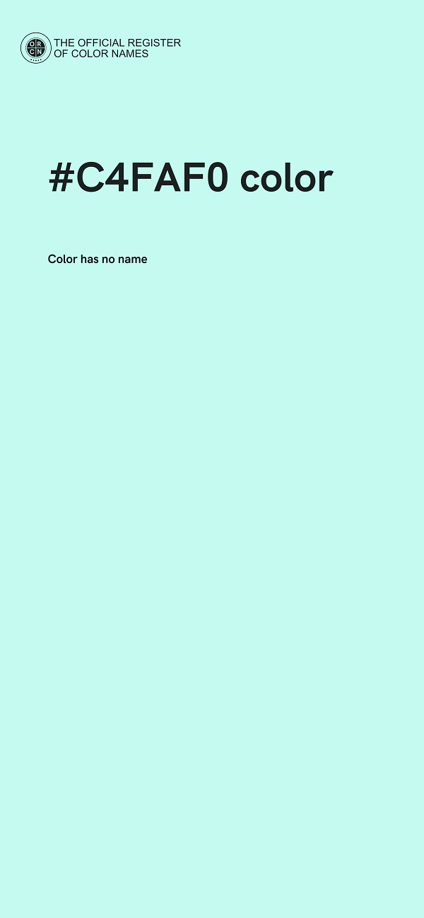 #C4FAF0 color image