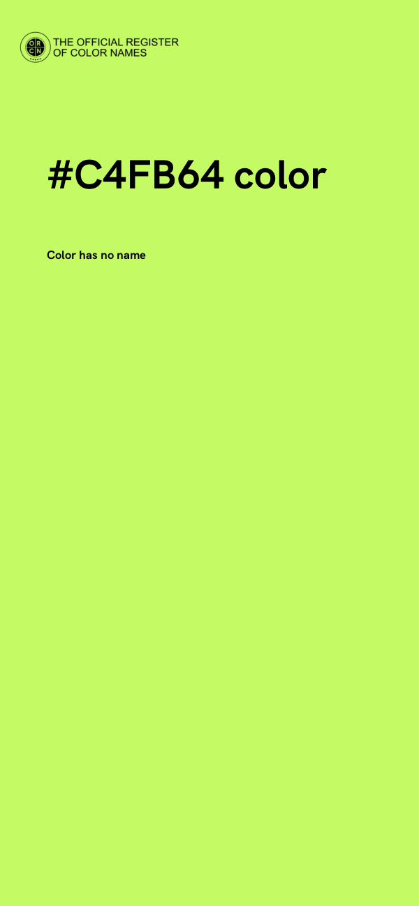 #C4FB64 color image