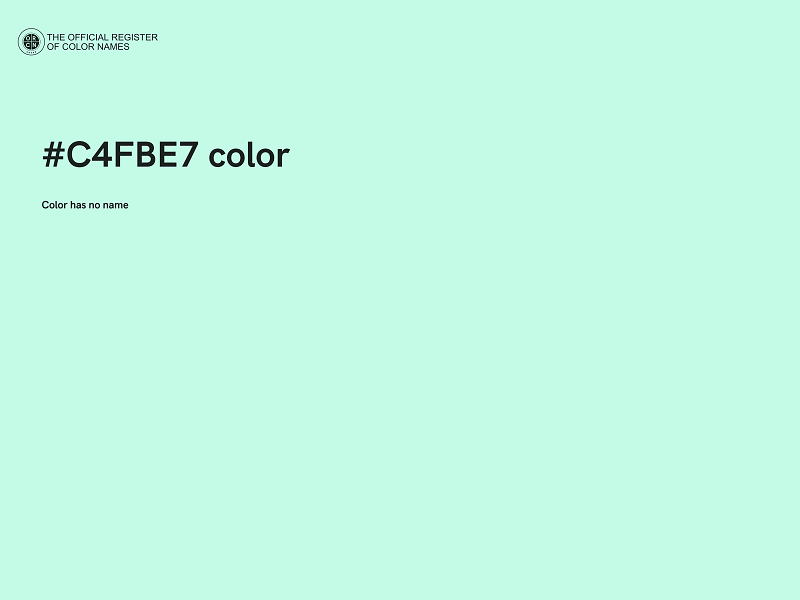 #C4FBE7 color image