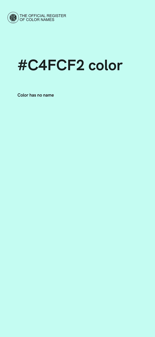 #C4FCF2 color image